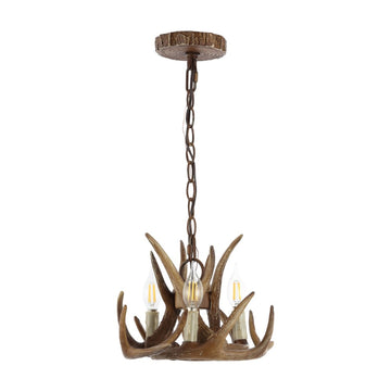 Rudolph Adjustable Resin Antler LED Chandelier